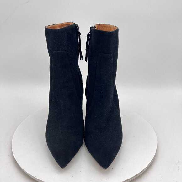 Isabel Marant Leyane Women Size EU 40 US 10 Black Glossed Leather Zip Ankle Boot - Picture 2 of 16